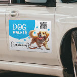 Imán Para Coche Mascota De Caminadores De Perro Sentado Perro Feli<br><div class="desc">Perro Walker Cute Happy Dog Mascota Sitter Blue Paws Car Magnets.</div>