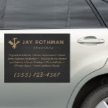 Imán Para Coche Mejoramiento del hogar de las herramientas Handyma<br><div class="desc">Logo de estilo vintage de martillo,  pincel de pintura y llave en fondo negro rústico</div>