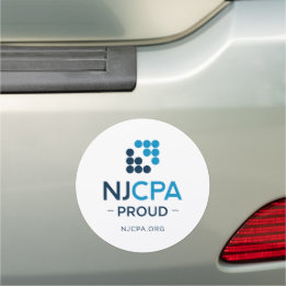 Imán Para Coche NJCPA Car Magnet - Blanco - NJCPA ORGULLOSO