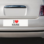 Imán Para Coche Nombre del corazón<br><div class="desc">Escriba el nombre o texto deseado en la sección de nombres.</div>