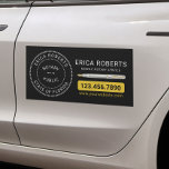 Imán Para Coche Notary Stamp Loan Siging Agent Modern Black<br><div class="desc">Notary Stamp Loan Signing Agent Modern Black Car Magnet.</div>