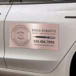 Imán Para Coche Notary Stamp Loan Siging Agent Modern Rosa Gold<br><div class="desc">Notary Stamp Loan Signing Agent Modern Rosa Gold Car Magnet.</div>