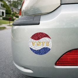 Imán Para Coche Patriotic Mosaic Waves Vote