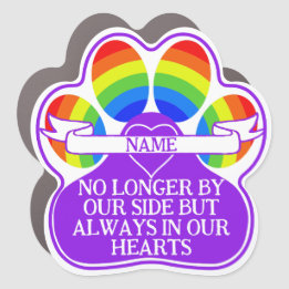 Imán Para Coche Paw en memoria de las rutas del arcoiris Mascotas 