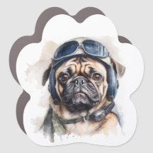personalizable de pug del mascota piloto