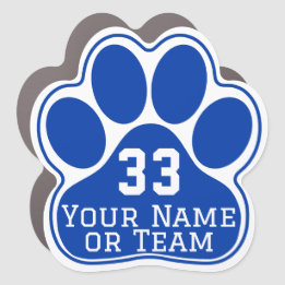 Imán Para Coche Personalizado Jersey Número Real Papel Azul Imprim