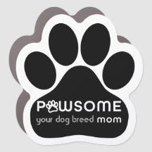 Personalizado Paw Magnet Pawsome Dog Mom - Blanco