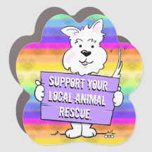 Rescate animal de los corazones arcoiris