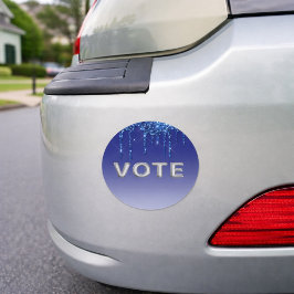 Imán Para Coche Sapphire Blue Glitter Drip 