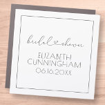 Imán Para Coche Simple Minimalist Elegant Chic Heart Bridal Shower<br><div class="desc">This simple and modern design is composed of sans serif and playful cursive typography with doodle hearts. Perfect for wedding bridal shower party favors.</div>