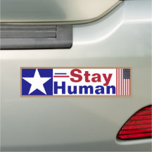 Stay Human Car Magnet