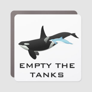 Imán Para Coche Vacía la orca de ballena asesina de delfines de ta