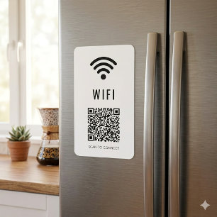 Imán para conectar WiFi con diseño de código QR
