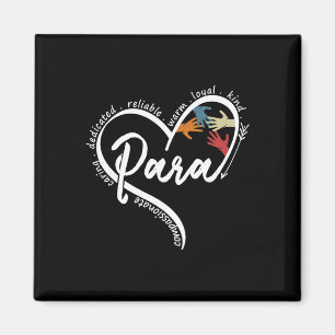 Imán Para Corazón Paraprofesional Maestro Paraeducador