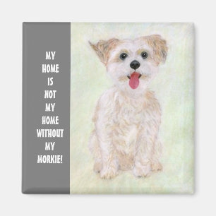 Imán para el hogar de Morkie dulce