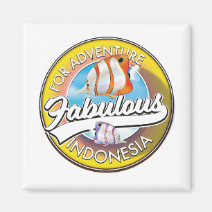 Imán Para el logo de Indonesia Fabuloso para Aventura