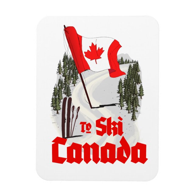 Imán Para Esquiar Canadá (Vertical)
