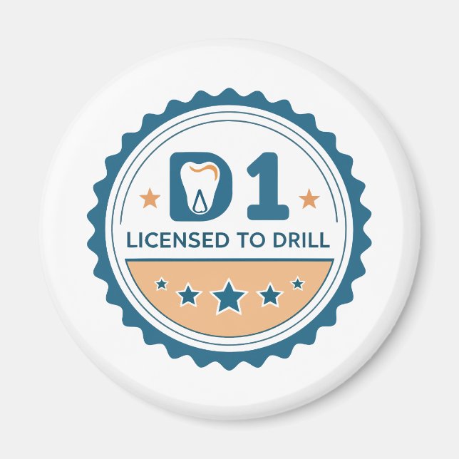 Imán para estudiante de odontología de D1 a DDS (Frente)