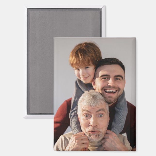 Imán para foto rectangular de 2.5" x 3.5" (Anverso/Reverso)