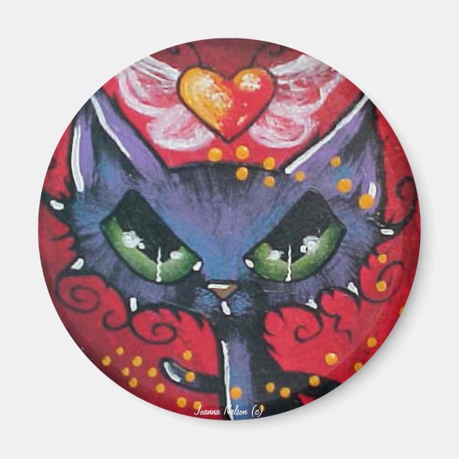 Imán para gatos del corazón (Frente)