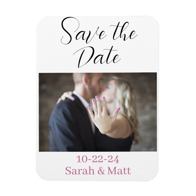 Imán para guardar la fecha de playa con foto perso (Vertical)