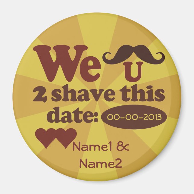 Imán para guardar la fecha del personalizado Retro (Frente)