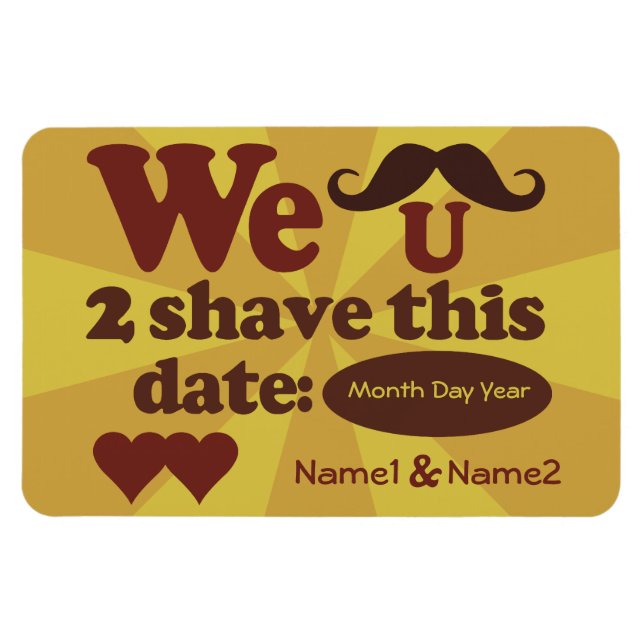 Imán para guardar la fecha del personalizado Retro (Horizontal)