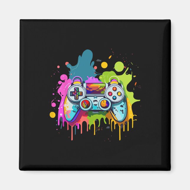 Imán Para jugadores Pintura Controlador Ropa de juego V (Frente)
