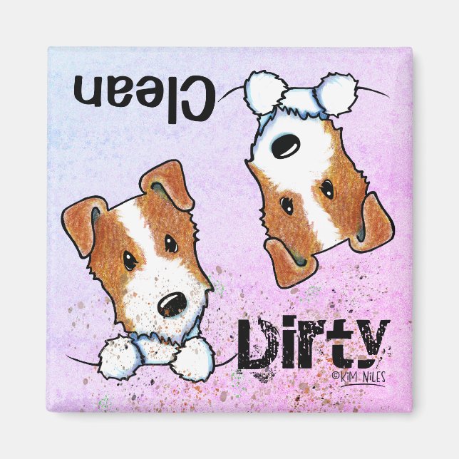 Imán para lavavajillas Jack Russell Terrier JRT (Frente)