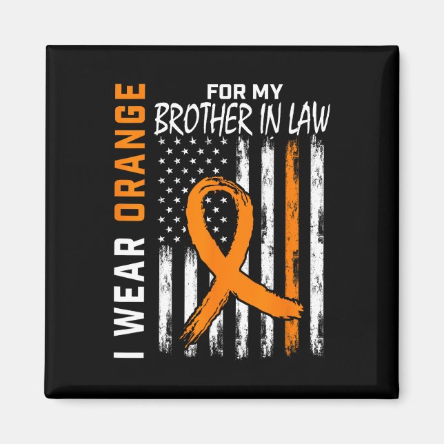 Imán Para Mi Hermano En Derecho Leucemia Awareness Flag (Frente)