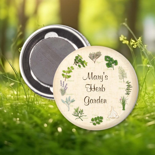 Imán para mostrar el jardín de hierbas (Show Off Herb Garden Magnet
For special herb gardeners. Personalize with your custom text. )