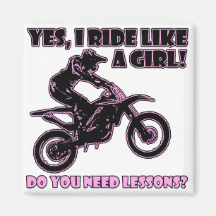 Imán para nevera de motocross Ride Like A Girl