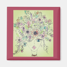 imán para niños de flores