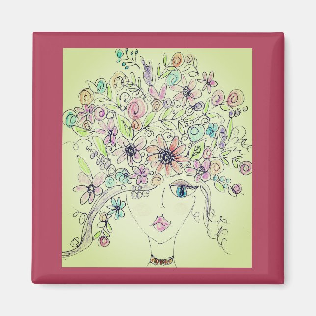 imán para niños de flores (Frente)