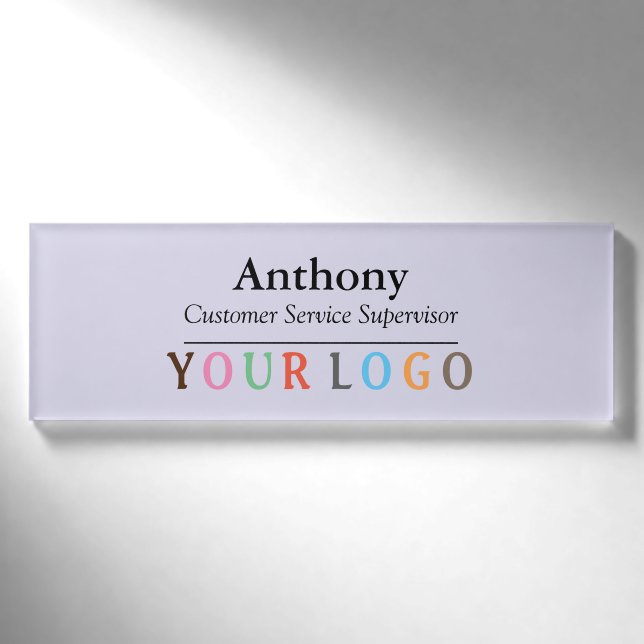 Imán para placa de nombre con logotipo personaliza (Anverso)