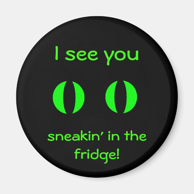 Imán para recordatorios de dieta gótica (Frente)