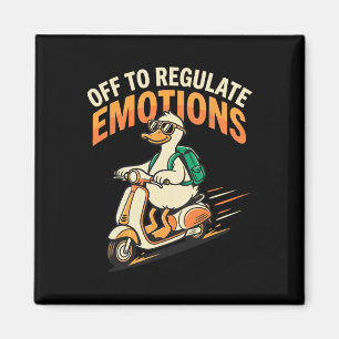 Imán Para Regular Emociones Patinete de Ganso Divertido