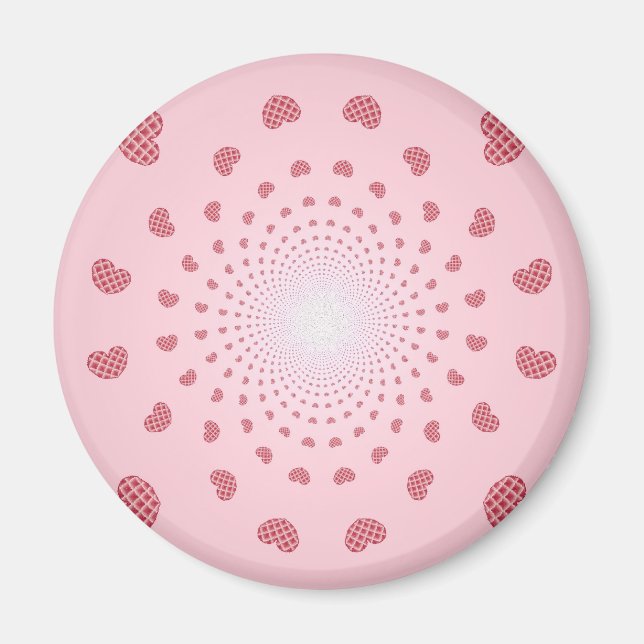 Imán Para siempre amor Corazones rosas (Frente)
