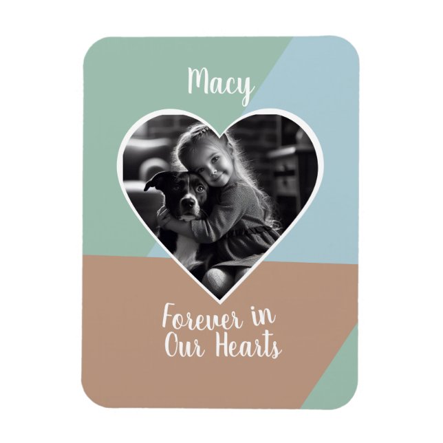 Imán Para siempre en nuestro corazón Personalizado foto (Vertical)