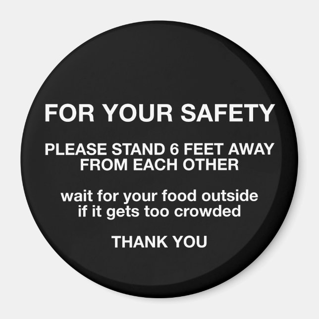 Imán Para su seguridad (Frente)