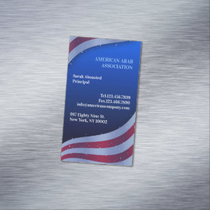 Imán para Tarjeta de Negocios de Bandera Americana