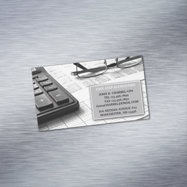 Imán para Tarjeta de Visita de Contabilidad (In Situ)