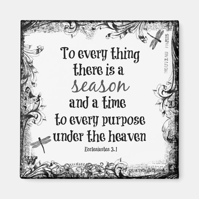 Imán Para todo hay una temporada Biblia Verse (Frente)