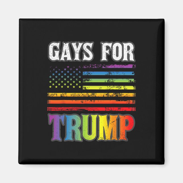 Imán Para Trump Orgullo LGBT Gay Bandera Arcoiris Votac (Frente)