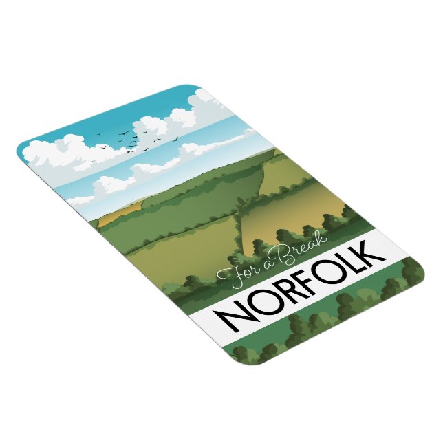 Imán Para un descanso cartel de viaje de Norfolk (Lado Derecho)