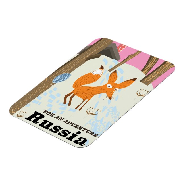 Imán Para un póster de viaje de aventura Rusia (Lado Izquierdo)