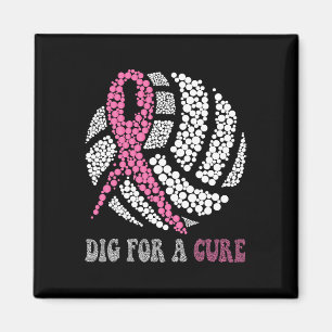 Imán Para una cura Cure Cancer Dot Estilo Voleibol Rosa