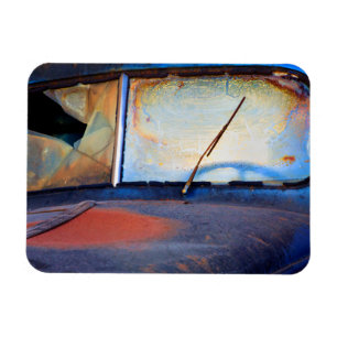 Imán Parabrisas de un viejo camión oxidado