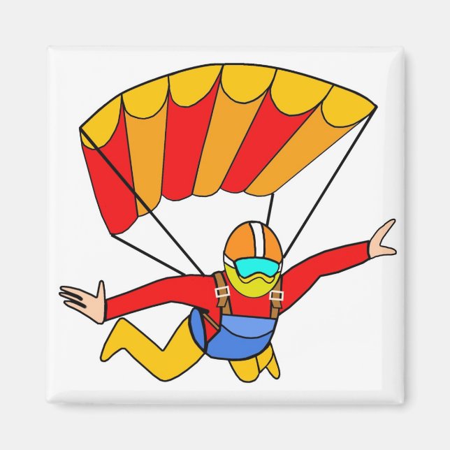 Imán Paracaídas Skydive Red Yello (Frente)