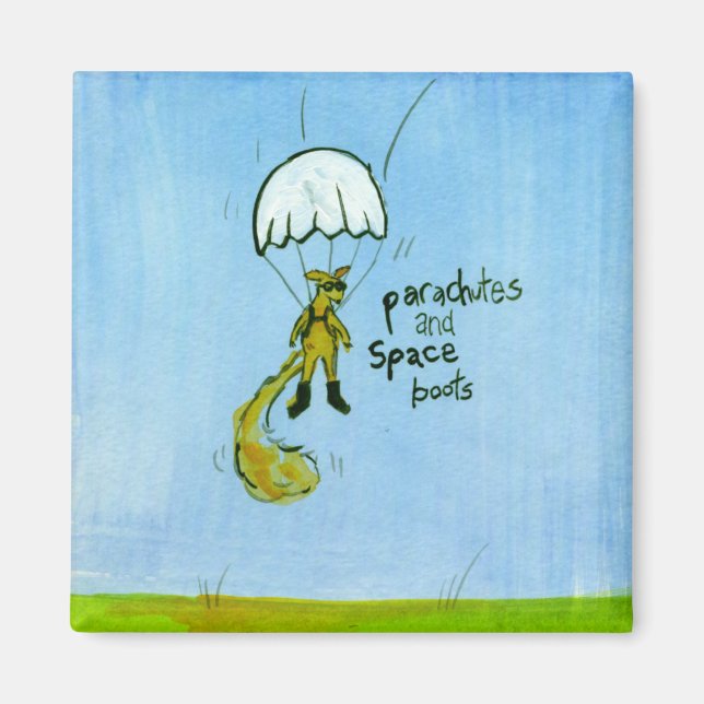 Imán Paracaídas y SpaceBoots (Frente)